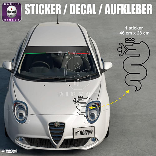 46 cm dragon sticker for the hood ALFA ROMEO