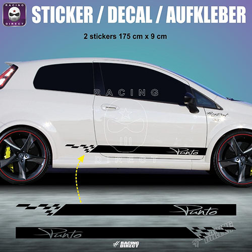 FIAT Punto side skirt sticker decal FIAT ABARTH