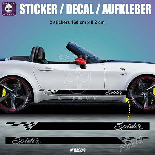 Spider 124 side skirt sticker decal FIAT ABARTH