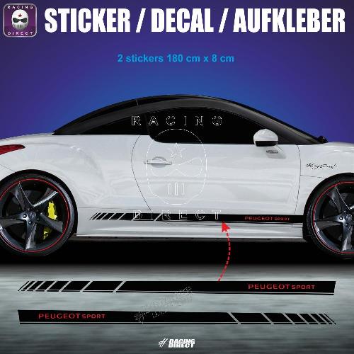 PEUGEOT SPORT RCZ racing Seitenstreifen Aufbleber 180 cm PEUGEOT